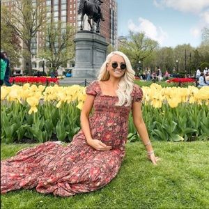 Free People Getaway Tiered Boho Maxi Dress Sz. S